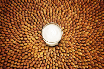 Картинка еда разное молоко орешки миндаль текстура стакан