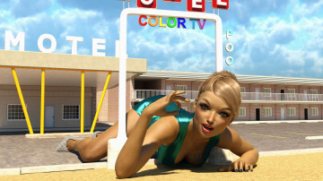 Картинка 3д+графика фантазия+ fantasy девушка взгляд фон