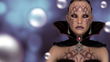 Картинка 3д+графика фантазия+ fantasy фон взгляд девушка