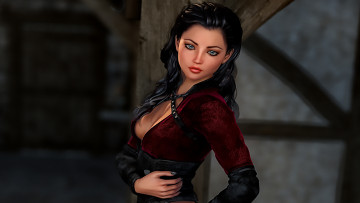 Картинка 3д+графика люди+ people фон девушка взгляд