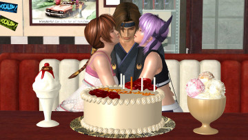 Картинка 3д+графика праздники+ holidays фон взгляд девушки