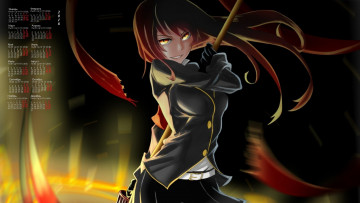 Картинка календари аниме девушка