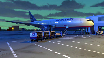 Картинка рисованное авиация аэропорт самолет