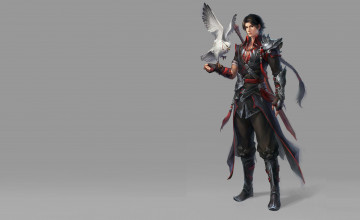 Картинка фэнтези люди пет fantasy птица помощник geme