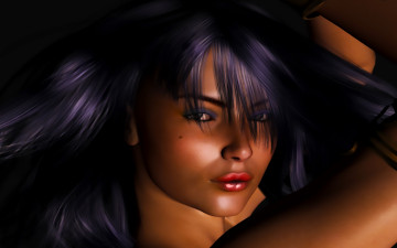 Картинка 3д+графика люди+ people губы взгляд красивая