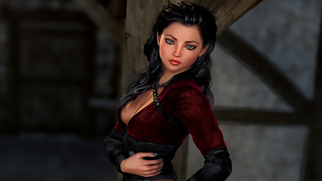 Обои картинки фото 3д графика, люди , people, фон, девушка, взгляд