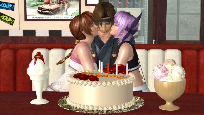 Обои картинки фото 3д графика, праздники , holidays, фон, взгляд, девушки