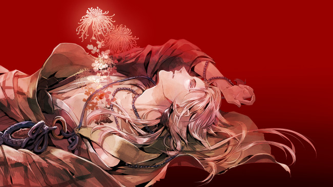 Обои картинки фото аниме, touken ranbu, танец, мечей