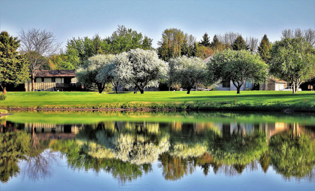 Обои картинки фото города, - пейзажи, озеро