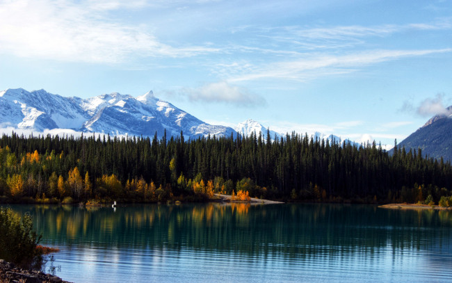 Обои картинки фото природа, реки, озера, лес, река, горы