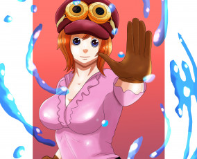 Картинка аниме one+piece девушка взгляд фон