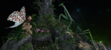 Картинка 3д+графика эльфы+ elves фон взгляд девушка