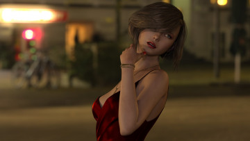 Картинка 3д+графика люди+ people девушка фон взгляд