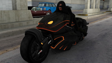 Картинка 3д+графика люди-авто мото+ people-+car+ +moto взгляд девушка фон