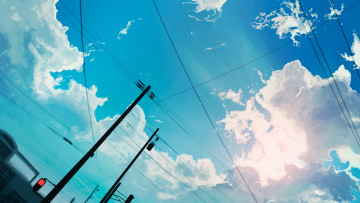 Картинка аниме пейзажи +природа небо