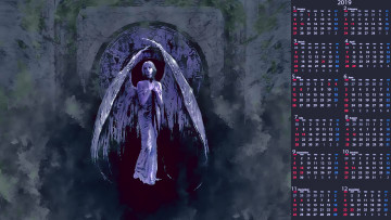 Картинка календари фэнтези девушка крылья