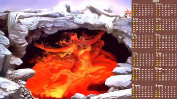 Картинка календари фэнтези женщина камни