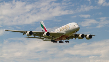 Картинка a380-800 авиация пассажирские+самолёты авиалайнер