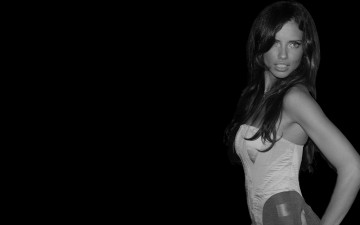 Картинка девушки adriana+lima боди адриана лима модель черно-белая