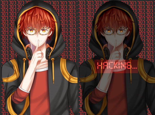 Обои картинки фото аниме, mystic messenger, парень