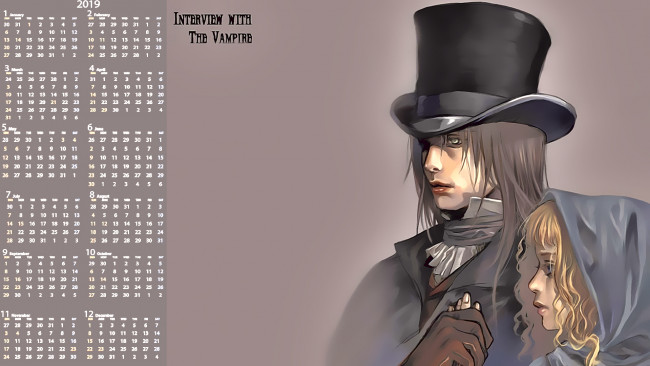 Обои картинки фото календари, фэнтези, мужчина, девушка, лицо, шляпа, цилиндр
