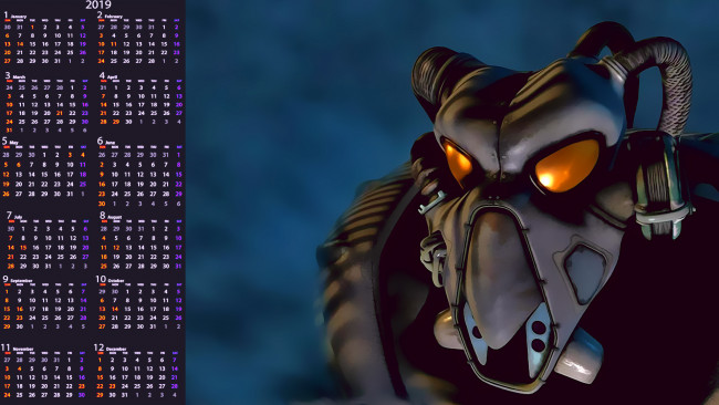 Обои картинки фото календари, фэнтези, робот, существо