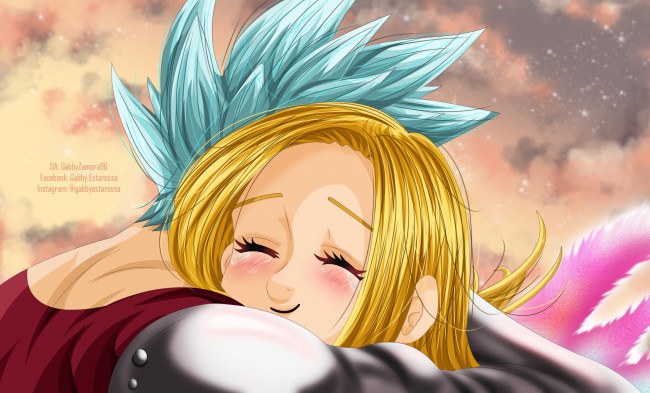 Обои картинки фото аниме, nanatsu no taizai, девушка, фон