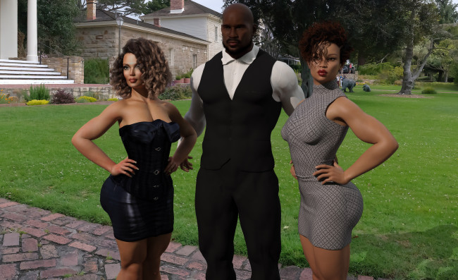 Обои картинки фото 3д графика, люди , people, фон, взгляд, девушки