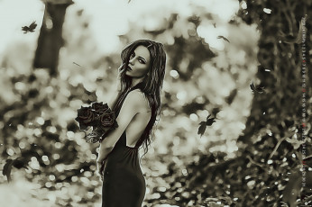 Картинка календари компьютерный+дизайн 2019 calendar взгляд женщина девушка природа листопад букет цветы