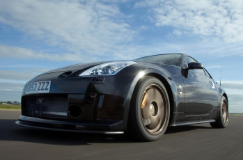 Картинка nissan+350z автомобили nissan datsun ниссан темный скорость дорога шоссе