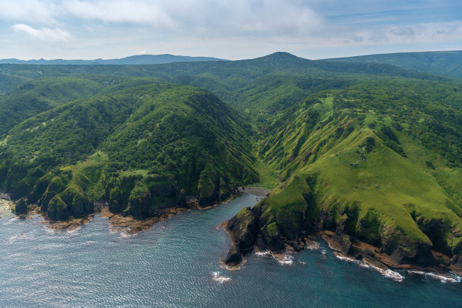 Обои картинки фото итуруп, природа, побережье, остров, курилы, море, берег