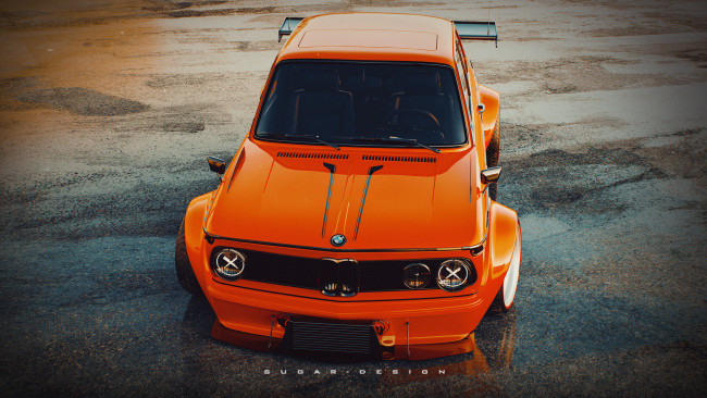 Обои картинки фото автомобили, 3д, bmw, 2002, turbo