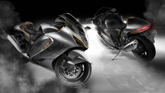 Обои картинки фото suzuki hayabusa, мотоциклы, рисованные, suzuki, hayabusa, dark, bikes, 2022