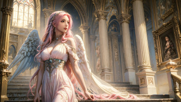 обоя фэнтези, ангелы, нейросети, графика, нейроарт, ai, art, нейронные, сети, рисунки, нейро, искусство, нейрографика, graphics, neuroart, neural, networks, drawings, neuro, neurography