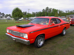 Картинка 1974 plymouth duster classic автомобили выставки уличные фото