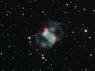 Картинка мессье 76 космос галактики туманности