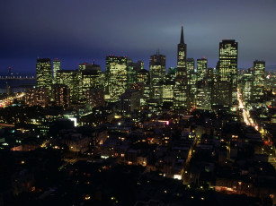 Картинка города огни ночного