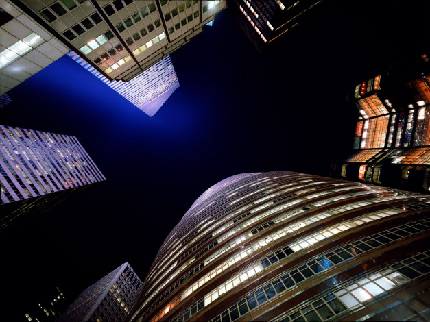 Обои картинки фото города, огни, ночного