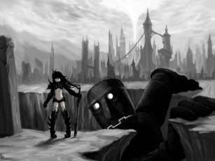 Картинка аниме black rock shooter