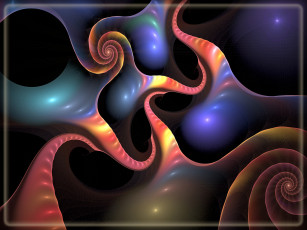 Картинка 3д графика fractal фракталы узор