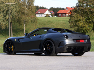 Картинка novitec rosso ferrari 599 sa aperta автомобили