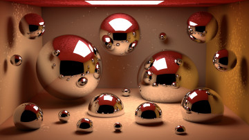 Картинка 3д графика шары шари