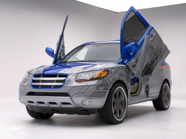 Обои картинки фото hyundai, santa, fe, by, troy, lee, designs, автомобили, custom, 5dr, off, road