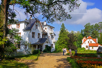 Картинка большой дом аббатство поленово тульская область города православные церкви монастыри дома цветы