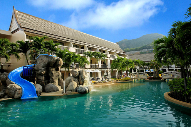 Обои картинки фото phuket, thailand, города, здания, дома, бассейн, гостиница