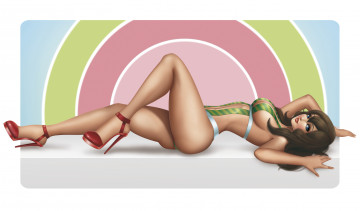 Картинка 3д графика people люди взгляд девушка