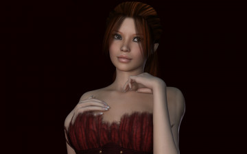 Картинка 3д графика people люди взгляд девушка