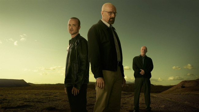 Обои картинки фото кино фильмы, breaking bad, breaking, bad, bryan, cranston, jonathan, banks, aaron, paul, jesse, pinkman, walter, white, mike, ehrmantraut