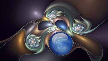 Картинка 3д+графика фракталы+ fractal фон узор цвета