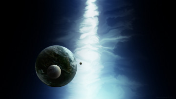 Картинка космос арт планеты вселенная галактика